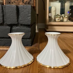 Vintage Christian Dior porcelain candleholders